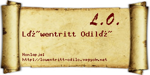 Löwentritt Odiló névjegykártya